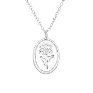 Sterling Silver Flower Necklace